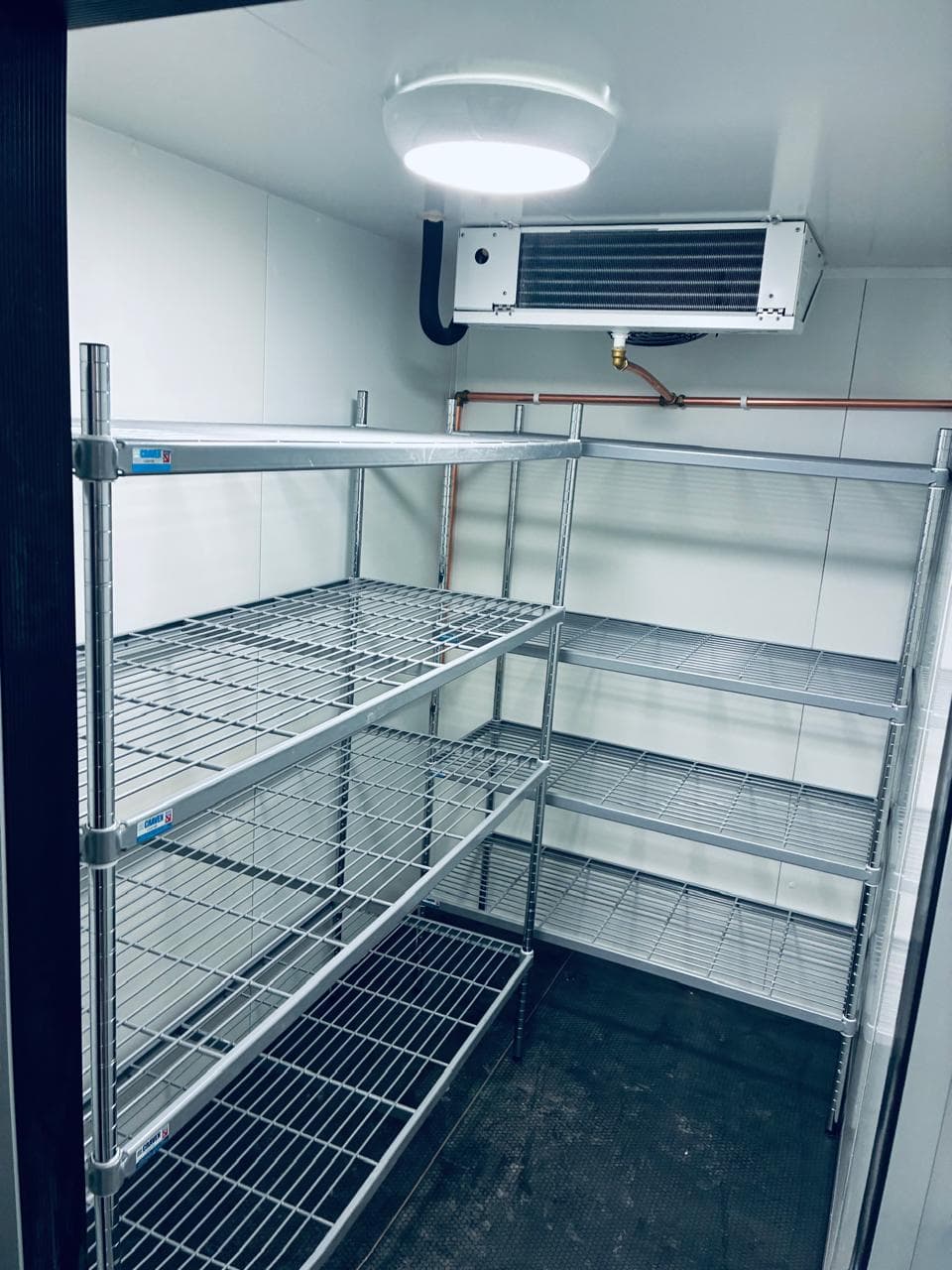 Completed walk-in cold room installation
